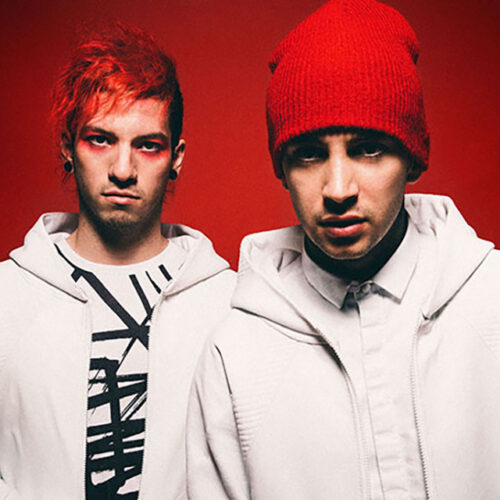 Musical duo Twenty One Pilots.  From left:  Josh Dun and Tyler Joseph.    11highfive